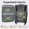 image:imageRicardo Beverly Hills Aspen Springs 2PC Luggage Set  Lightweight Softside Suitcase Set of 2 with 20 CarryOn amp 24 Medium CheckIn Spinner OliveBlack