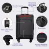 image:imageRicardo Beverly Hills Aspen Springs 2PC Luggage Set  Lightweight Softside Suitcase Set of 2 with 20 CarryOn amp 24 Medium CheckIn Spinner OliveBlack