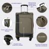 image:imageRicardo Beverly Hills Aspen Springs 2PC Luggage Set  Lightweight Softside Suitcase Set of 2 with 20 CarryOn amp 24 Medium CheckIn Spinner OliveOlive