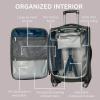 image:imageRicardo Beverly Hills Avalon Softside 2Piece Luggage Set Made with Sustainable 100 Recycled PET rPET Lightweight EcoFriendly Travel Expandable Dual Spinner Wheels Black 20 amp 24Black