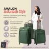 image:imageRicardo Beverly Hills Avalon Softside 2Piece Luggage Set Made with Sustainable 100 Recycled PET rPET Lightweight EcoFriendly Travel Expandable Dual Spinner Wheels Black 20 amp 24Juniper Green