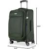 image:imageRicardo Beverly Hills Avalon Softside 2Piece Luggage Set Made with Sustainable 100 Recycled PET rPET Lightweight EcoFriendly Travel Expandable Dual Spinner Wheels Black 20 amp 24Juniper Green