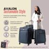 image:imageRicardo Beverly Hills Avalon Softside 2Piece Luggage Set Made with Sustainable 100 Recycled PET rPET Lightweight EcoFriendly Travel Expandable Dual Spinner Wheels Black 20 amp 24Storm Blue