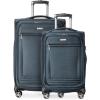 image:imageRicardo Beverly Hills Avalon Softside 2Piece Luggage Set Made with Sustainable 100 Recycled PET rPET Lightweight EcoFriendly Travel Expandable Dual Spinner Wheels Black 20 amp 24Storm Blue