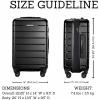 image:imageRicardo Beverly Hills Cambria Hardside Luggage  Stylish Suitcase with Wheels for Effortless Travel Expandable and Secure TSALocked Packing 2Piece Set 20 24 Blue PearlBlack Pearl