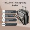 image:imageRicardo Beverly Hills Montecito 20 2Piece Set Hardside with Dual Spinning Wheels Expandable with Comfort Grip for Easy Packing and Moving Men and Women Hunter Green 21 amp 25Graphite