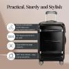 image:imageRicardo Beverly Hills Rodeo Drive 20 Hardside 4 Wheel Spinner TSA Lock Lightweight Suitcase Unisex Stylish Arctic Blue 2Piece Set 21 amp 25Black