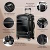 image:imageRicardo Beverly Hills Rodeo Drive 20 Hardside 4 Wheel Spinner TSA Lock Lightweight Suitcase Unisex Stylish Arctic Blue 2Piece Set 21 amp 25Black