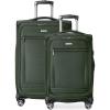 image:imageRicardo Beverly Hills Avalon Softside 2Piece Luggage Set Made with Sustainable 100 Recycled PET rPET Lightweight EcoFriendly Travel Expandable Dual Spinner Wheels Black 20 amp 24Juniper Green