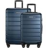 image:imageRicardo Beverly Hills Cambria Hardside Luggage  Stylish Suitcase with Wheels for Effortless Travel Expandable and Secure TSALocked Packing 2Piece Set 20 24 Blue PearlBlue Pearl