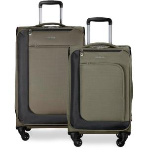 image:imageRicardo Beverly Hills Aspen Springs 2PC Luggage Set  Lightweight Softside Suitcase Set of 2 with 20 CarryOn amp 24 Medium CheckIn Spinner OliveOlive