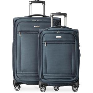 image:imageRicardo Beverly Hills Avalon Softside 2Piece Luggage Set Made with Sustainable 100 Recycled PET rPET Lightweight EcoFriendly Travel Expandable Dual Spinner Wheels Black 20 amp 24Storm Blue