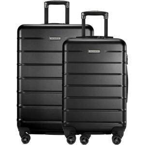 image:imageRicardo Beverly Hills Cambria Hardside Luggage  Stylish Suitcase with Wheels for Effortless Travel Expandable and Secure TSALocked Packing 2Piece Set 20 24 Blue PearlBlack Pearl