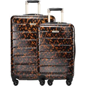 image:imageRicardo Beverly Hills Cambria Hardside Luggage  Stylish Suitcase with Wheels for Effortless Travel Expandable and Secure TSALocked Packing 2Piece Set 20 24 Blue PearlTortoise