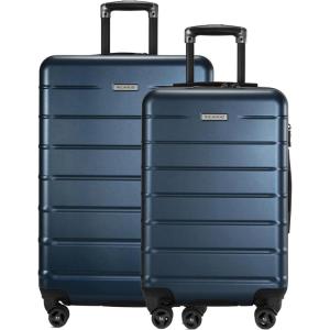image:imageRicardo Beverly Hills Cambria Hardside Luggage  Stylish Suitcase with Wheels for Effortless Travel Expandable and Secure TSALocked Packing 2Piece Set 20 24 Blue PearlBlue Pearl
