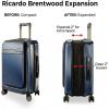 image:imageRicardo Beverly Hills Brentwood Hardside Luggage Collection  Expandable Suitcases with Wheels and TSA Lock 21 FastAccess Carryon amp 25 Medium Checkin 2Piece Set CrimsonOcean Blue