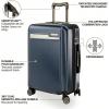 image:imageRicardo Beverly Hills Brentwood Hardside Luggage Collection  Expandable Suitcases with Wheels and TSA Lock 21 FastAccess Carryon amp 25 Medium Checkin 2Piece Set CrimsonOcean Blue