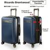 image:imageRicardo Beverly Hills Brentwood Hardside Luggage Collection  Expandable Suitcases with Wheels and TSA Lock 21 FastAccess Carryon amp 25 Medium Checkin 2Piece Set CrimsonOcean Blue