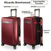 image:imageRicardo Beverly Hills Brentwood Hardside Luggage Collection  Expandable Suitcases with Wheels and TSA Lock 21 FastAccess Carryon amp 25 Medium Checkin 2Piece Set CrimsonCrimson
