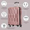 image:imageRicardo Beverly Hills Lombard Hardside CarryOn Luggage  Expandable Travel Bag with 8Spinner Dual Wheels amp Telescoping Handle 21inch Rose GoldRose Gold