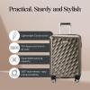 image:imageRicardo Beverly Hills Melrose Hardside Expandable Luggage with Lightweight Construction for Smooth Traveling Stylish Durable and Spacious Men and Women Claret Red CheckIn Medium 25InchBronze