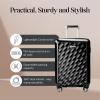image:imageRicardo Beverly Hills Melrose Hardside Expandable Luggage with Lightweight Construction for Smooth Traveling Stylish Durable and Spacious Men and Women Claret Red CheckIn Medium 25InchBlack
