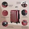 image:imageRicardo Beverly Hills Melrose Hardside Expandable Luggage with Lightweight Construction for Smooth Traveling Stylish Durable and Spacious Men and Women Claret Red CheckIn Medium 25InchClaret Red