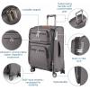 image:imageRicardo Beverly Hills Montecito 30 Softside Luggage Collection  Expandable Suitcases with Wheels and TSA Lock 21 Carryon French GrayFrench Gray