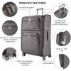 image:imageRicardo Beverly Hills Montecito 30 Softside Luggage Collection  Expandable Suitcases with Wheels and TSA Lock 21 Carryon French GrayFrench Gray