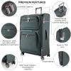 image:imageRicardo Beverly Hills Montecito 30 Softside Luggage Collection  Expandable Suitcases with Wheels and TSA Lock 21 Carryon French GrayHunter Green