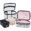 image:imageRicardo Beverly Hills Indio 4Piece Train Case Set Assorted Toiletry and Cosmetic Bags with a Variety of Colors and Sizes Great for Travel And Smaller Bags Fit In Large Clear Bag For Easy Storage
