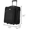 image:imageRicardo Avalon 28L Underseat Carry On Luggage  Sustainable Travel Bag Compact Suitcase with Wheels Travel Essentials for Short Trips Fits Under Seat 16inch BlackBlack