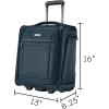 image:imageRicardo Avalon 28L Underseat Carry On Luggage  Sustainable Travel Bag Compact Suitcase with Wheels Travel Essentials for Short Trips Fits Under Seat 16inch BlackStorm Blue