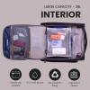 image:imageRicardo Avalon 28L Underseat Carry On Luggage  Sustainable Travel Bag Compact Suitcase with Wheels Travel Essentials for Short Trips Fits Under Seat 16inch BlackStorm Blue