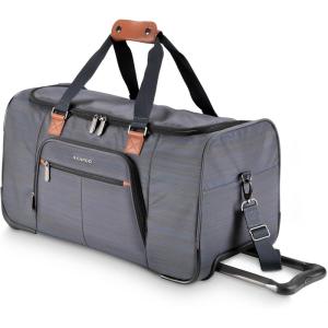 image:imageRicardo Beverly Hills Montecito 20 Softside Rolling Duffel Bag with Wheels and Handle Ideal Lightweight Travel Bag for Men and Women 22inch Wide Grey