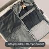 image:imageRicardo Beverly Hills Montecito 20 Softside Wheeled Rolling Garment Bag for Travel Men and Women Builtin Suit Compartment 23inch Wide Grey