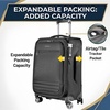 image:imageRicardo Beverly Hills Softside CarryOn with Front Pocket 20Inch Lightweight Expandable Luggage 360 Spinner Wheels Sustainable Design TSA Lock Telescopic Pull Handle Black Ashbury SeriesBlack