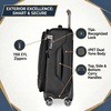image:imageRicardo Beverly Hills Softside CarryOn with Front Pocket 20Inch Lightweight Expandable Luggage 360 Spinner Wheels Sustainable Design TSA Lock Telescopic Pull Handle Black Ashbury SeriesBlack