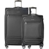 image:imageRicardo Beverly Hills Softside CarryOn with Front Pocket 20Inch Lightweight Expandable Luggage 360 Spinner Wheels Sustainable Design TSA Lock Telescopic Pull Handle Black Ashbury SeriesBlack