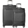image:imageRicardo Beverly Hills Softside CarryOn with Front Pocket 20Inch Lightweight Expandable Luggage 360 Spinner Wheels Sustainable Design TSA Lock Telescopic Pull Handle Black Ashbury SeriesBlack