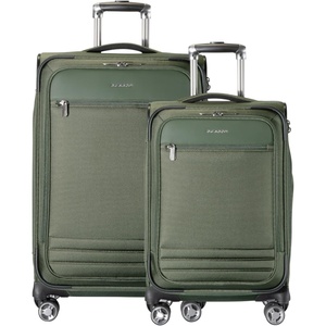 image:imageRicardo Beverly Hills Softside CarryOn with Front Pocket 20Inch Lightweight Expandable Luggage 360 Spinner Wheels Sustainable Design TSA Lock Telescopic Pull Handle Black Ashbury SeriesPine