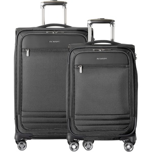 image:imageRicardo Beverly Hills Softside CarryOn with Front Pocket 20Inch Lightweight Expandable Luggage 360 Spinner Wheels Sustainable Design TSA Lock Telescopic Pull Handle Black Ashbury SeriesBlack